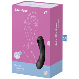 SATISFYER CURVY TRINITY 4 ESTIMULADOR Y VIBRADOR - NEGRO