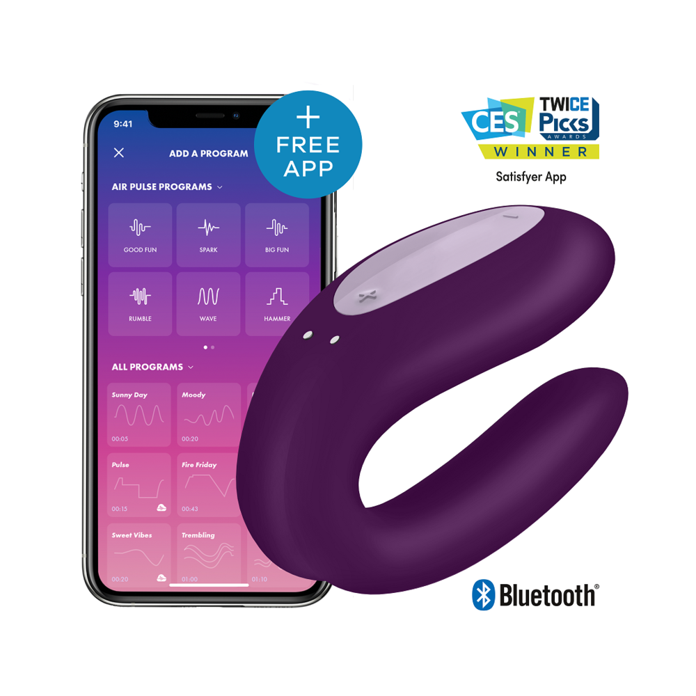 SATISFYER DOUBLE JOY CON APP VIOLET