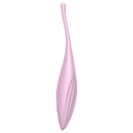 SATISFYER TWIRLING JOY CLIT TIP STIMULANT - ROSE