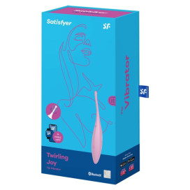 SATISFYER TWIRLING JOY CLIT TIP STIMULANT - ROSE