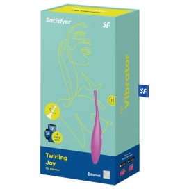 SATISFYER TWIRLING JOY CLIT TIP STIMULANT - FUCHSIA