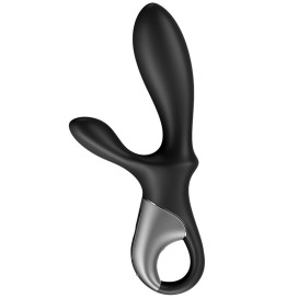 SATISFYER HEAT CLIMAX + ANAL VIBRATOR APP - BLACK