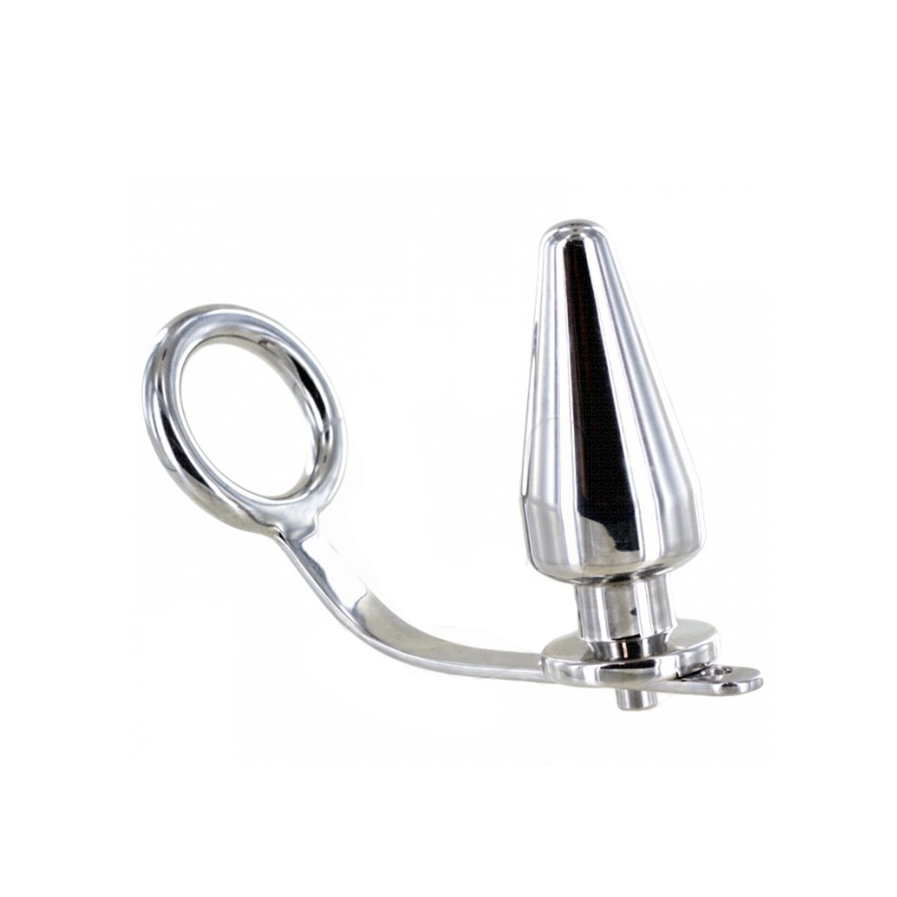 ANNEAU DE COCK METALHARD AVEC BOUCHON ANAL 80 X 55 MM