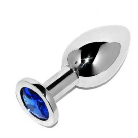 BOUCHON ANAL METALHARD DIAMOND BLUE SMALL 5.71CM