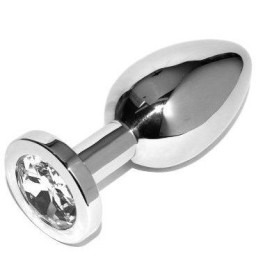 BOUCHON ANAL METALHARD DIAMANT CLAIR PETIT 5.71CM