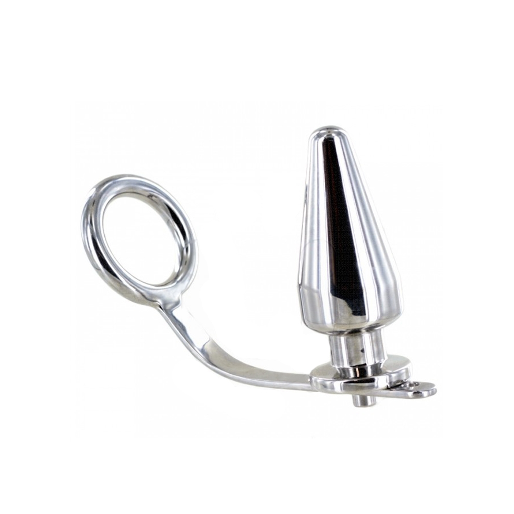 ANNEAU DE COCK METALHARD AVEC BOUCHON ANAL 45 X 45MM