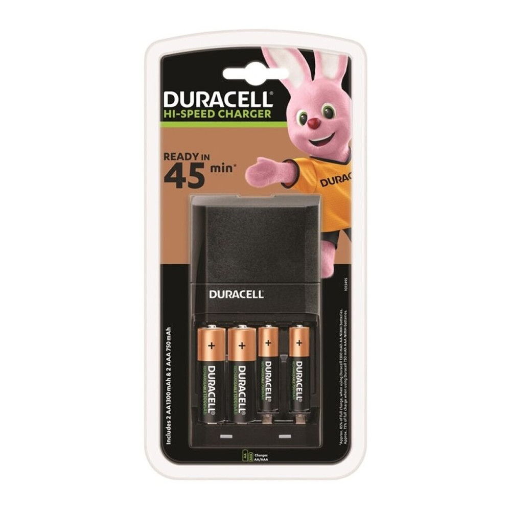 DURACELL CHARGUER 45MIN.+ 2xAA 1700mAh + 2xAAA 750mAh