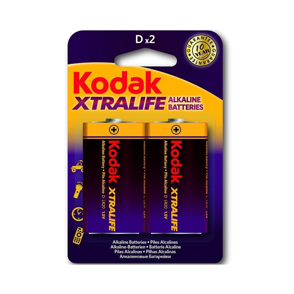 KODAK XTRALIFE ALKALINE BATTERIES LR20 D LR20 1.5V