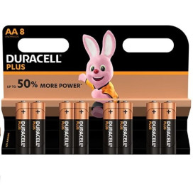 DURACELL PLUS POWER BATTERY AA LR6 8UNITS