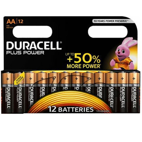 DURACELL PLUS POWER BATTERY AA LR6 12UNITS