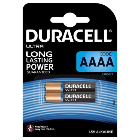 DURACELL ULTRA POWER BATTERY ALCALINA AAAA MX2500 1,5V 2 UNITS