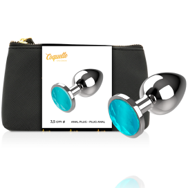 COQUETTE CHIC DESIRE PLUG ANAL METAL COULEUR BLEU TAILLE M 3.5 X 8CM