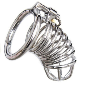 OHMAMA FETISH METAL CHASTITY VERROUILLABLE COCK CAGE TAILLE S