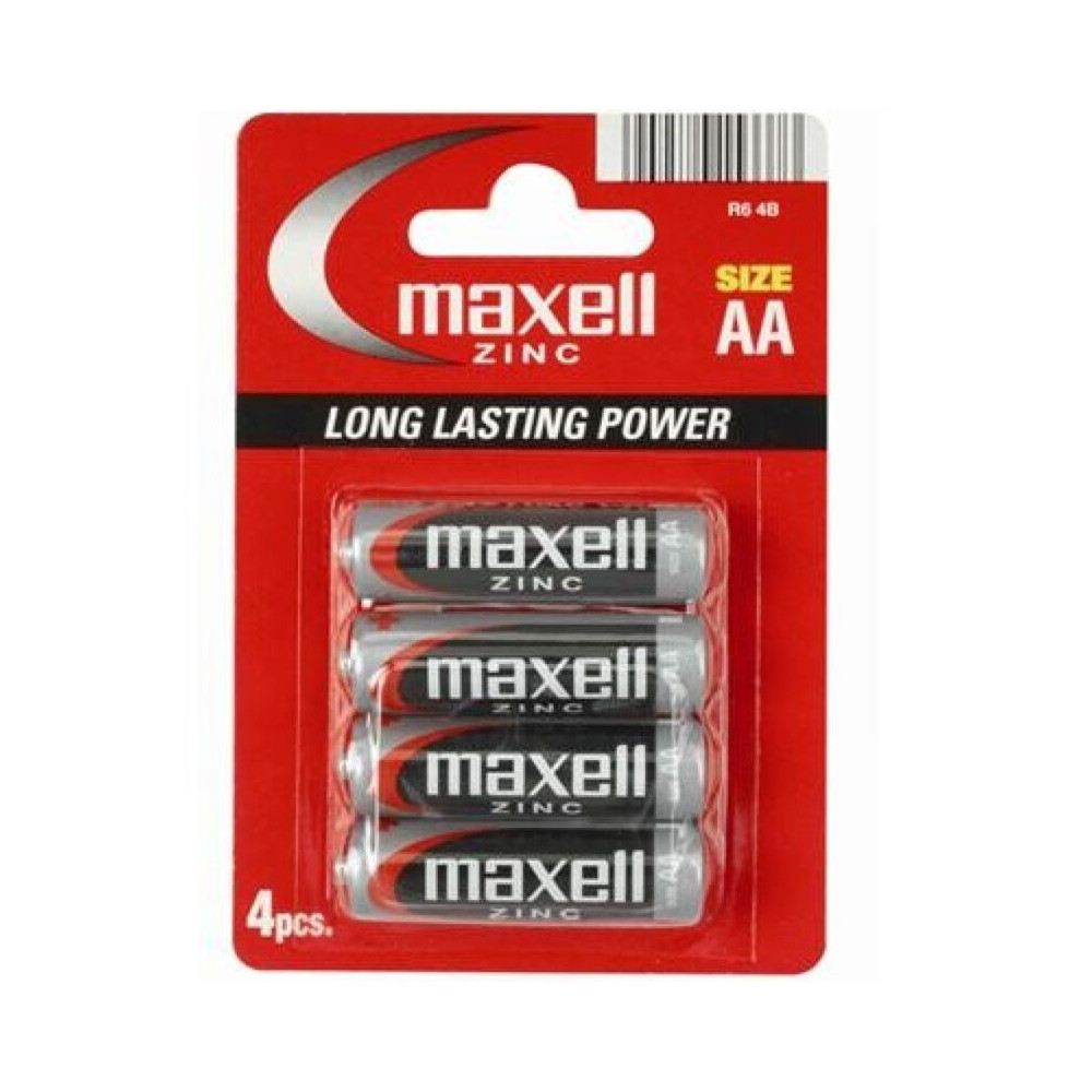 MAXELL PILA SALINA MANGANESO AA R6 * 4 UNITS