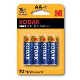 KODAK MAX ALKALINE BATTERY AA LR6 BLISTER * 4