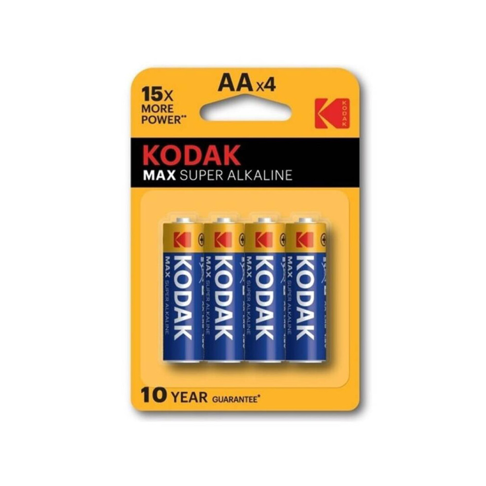 KODAK MAX ALKALINE BATTERY AA LR6 BLISTER * 4