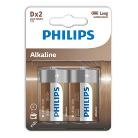 PILE ALCALINE PHILIPS D LR20 BLISTER*2