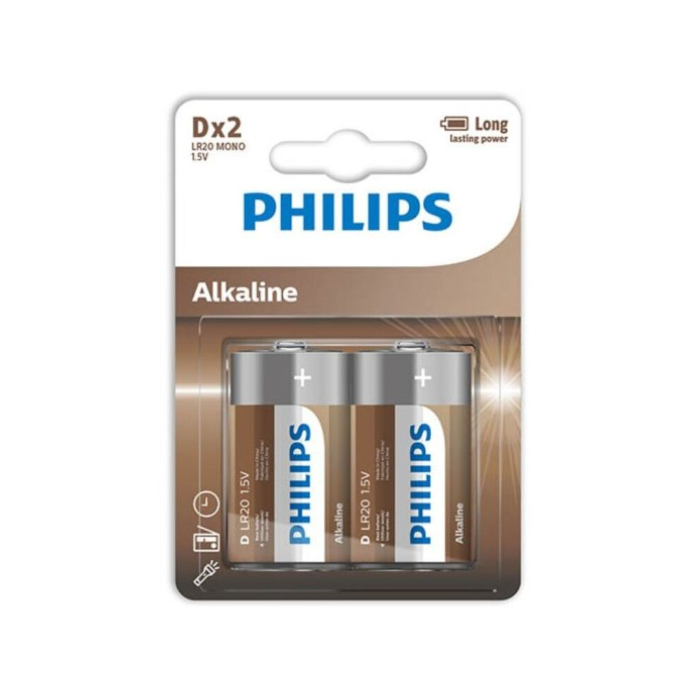 PILE ALCALINE PHILIPS D LR20 BLISTER*2