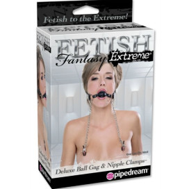 FETISH FANTASY EXTREME DELUXE BALL GAG ET Pinces à tétons