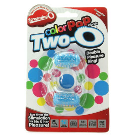 SCREAMING O COLOR POP TWO-O COCK RING BLEU