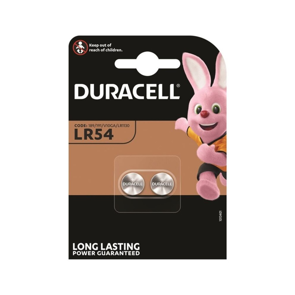 DURACELL ALKALINE BUTTON BATTERY LR54 LR1130 AG10 1,5V 2 UNIT