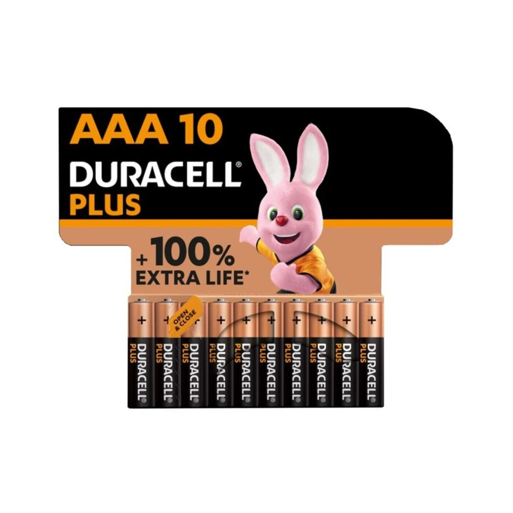 DURACELL PLUS POWER 100 ALKALINE BATTERY AAA LR03 10 UNIT