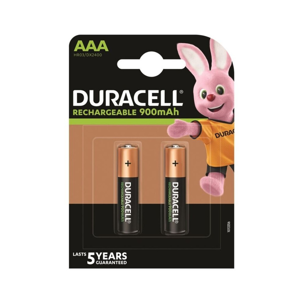 DURACELL RECHARGEABLE BATTERY HR03 AAA 900mAh 2 UNIT