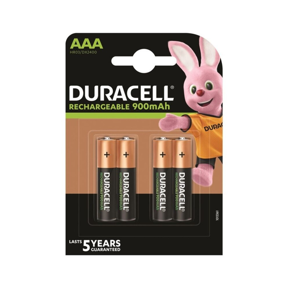 DURACELL RECHARGEABLE BATTERY HR03 AAA 900mAh 4 UNIT