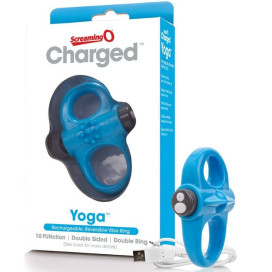 SCREAMING O BAGUE RECHARGEABLE ET VIBRANTE YOGA BLEU