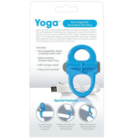 SCREAMING O BAGUE RECHARGEABLE ET VIBRANTE YOGA BLEU