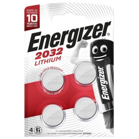 ENERGIZER BUTTON CR2032 3V 4 UNIT