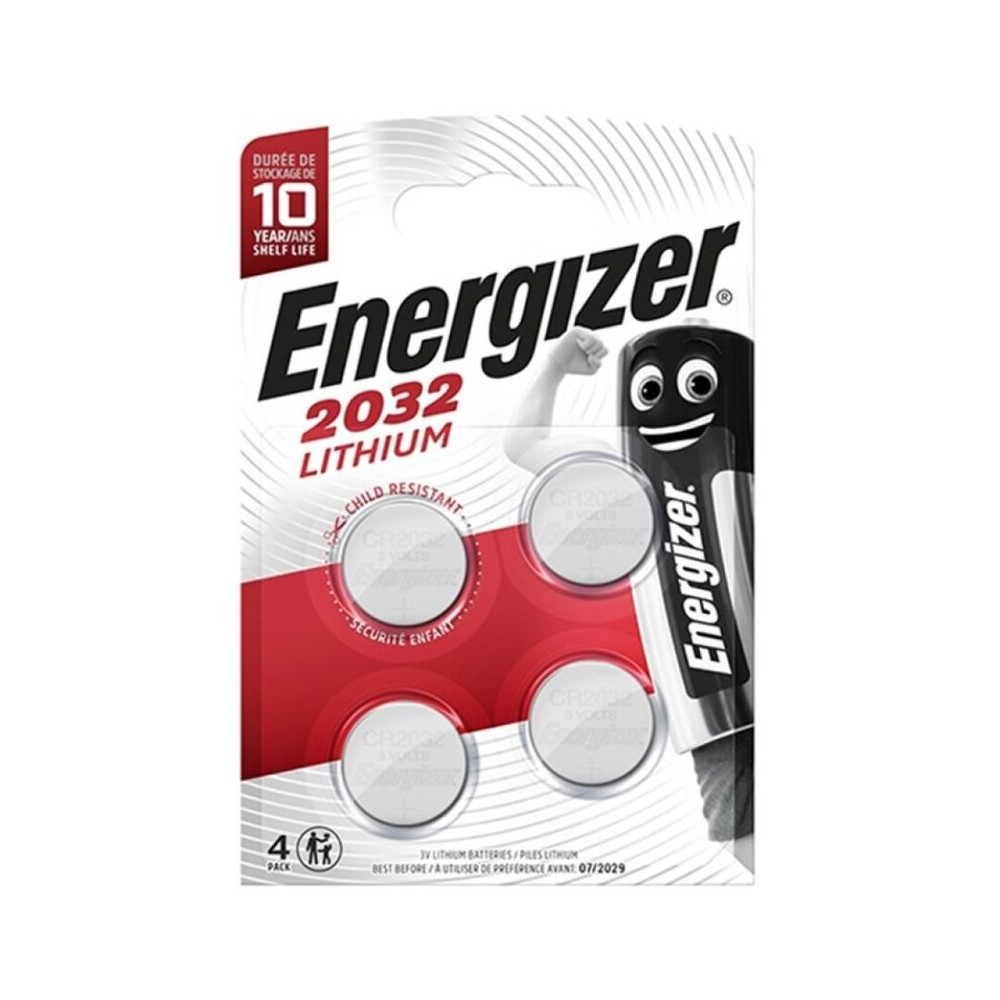 ENERGIZER BUTTON CR2032 3V 4 UNIT