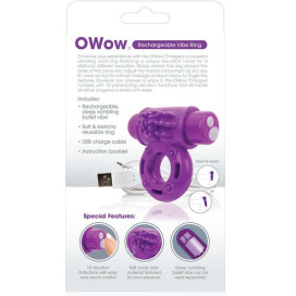 SCREAMING O BAGUE RECHARGEABLE VIBRANTE O WOW VIOLET