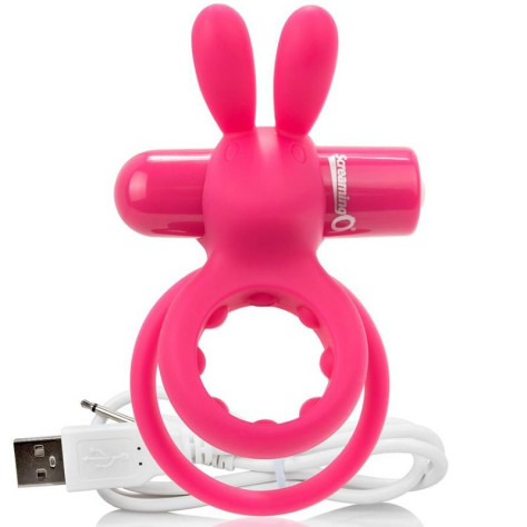 ANNEAU VIBRANT RECHARGEABLE SCREAMING O AVEC LAPIN - O HARE- ROSE