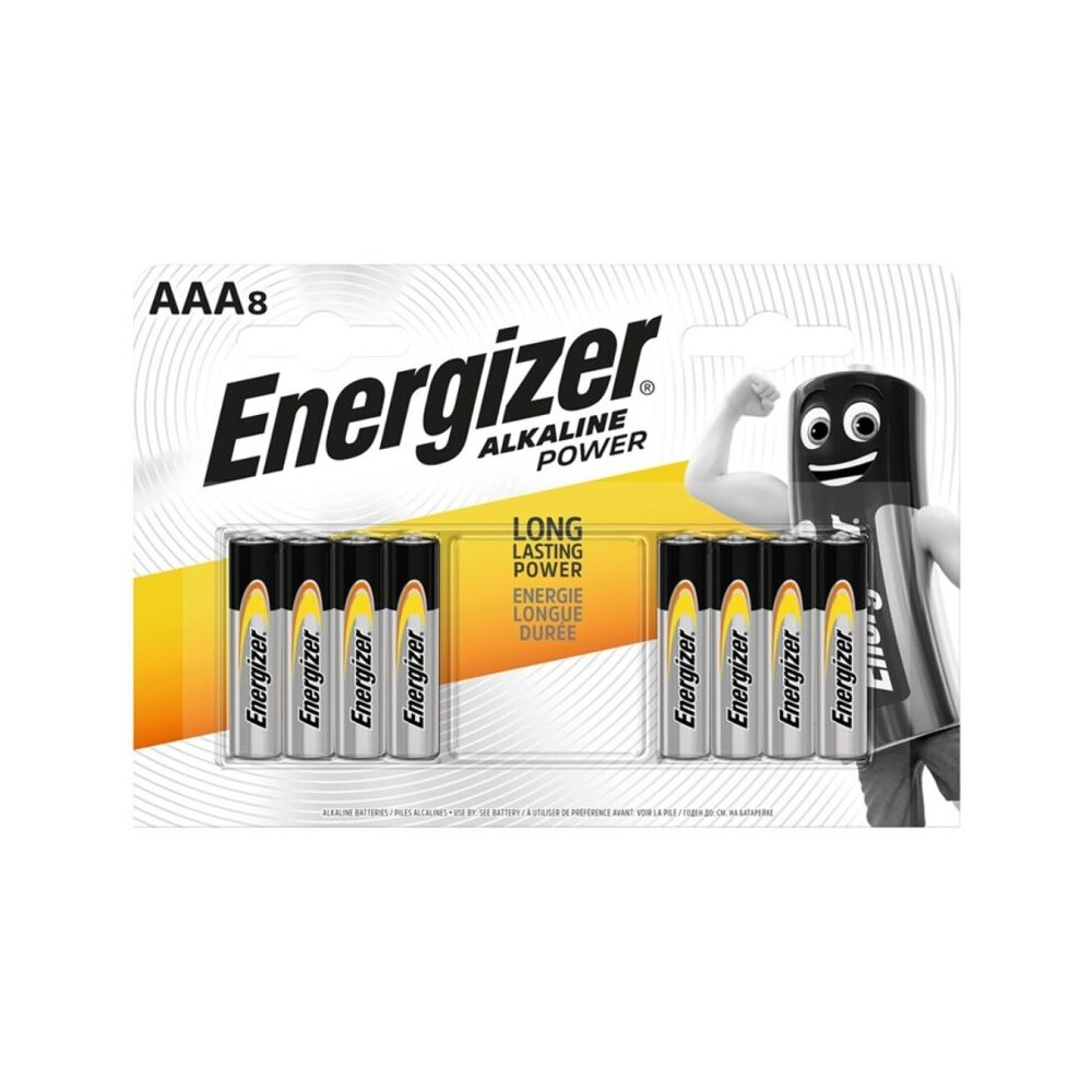 ENERGIZER ALKALINE BATTERY POWER AAA LR03 8 UNIT