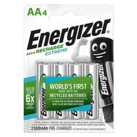 ENERGIZER EXTREME RECHARGEABLE BATTERY HR6 AA 2300mAh 4 UNIT