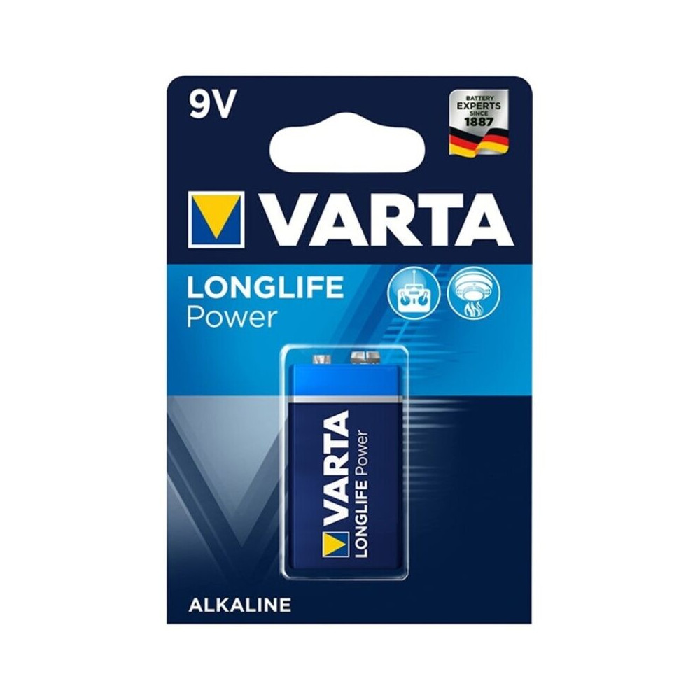 VARTA LONGLIFE POWER ALKALINE BATTERY 9V LR61 1 UNIT