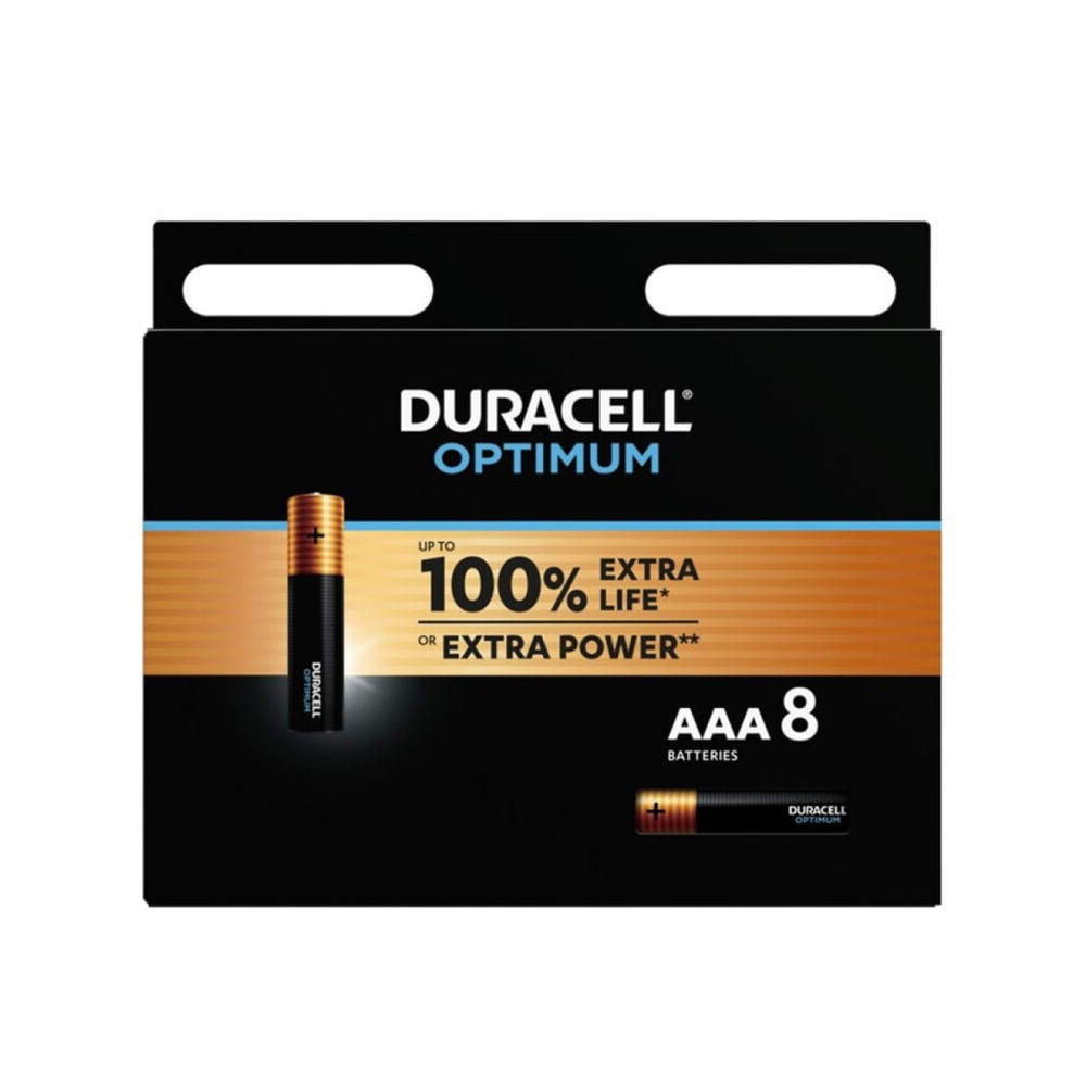 DURACELL OPTIMUM ALKALINE BATTERY AAA LR03 8 UNIT