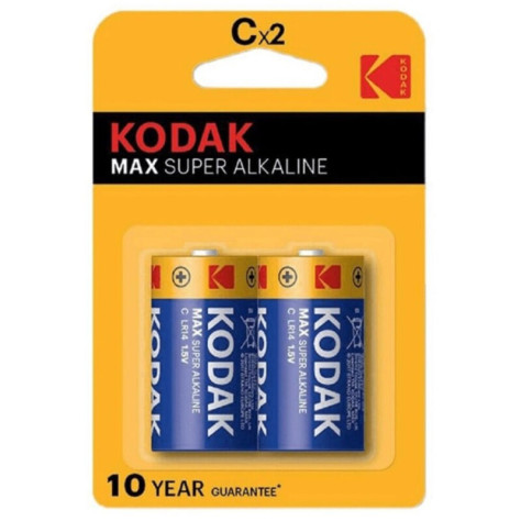 KODAK MAX ALKALINE BATTERY C LR14 2 UNIT