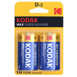 KODAK MAX ALKALINE BATTERY D LR20 2 UNIT