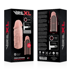 VIRILXL EXTENSION DE PENE LIQUID SILICONE V3 NATURAL