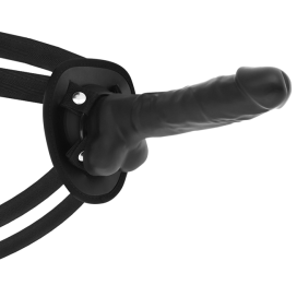 HARNAIS COCK MILLER + SILICONE DENSITÉ ARTICULABLE COCKSIL NOIR 18 CM