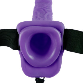 FETISH FANTASY SERIES 7 "HOLLOW STRAP-ON AVEC BALLES 17.8CM VIOLET