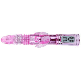 VIBRATEUR RECHARGEABLE MULTIFONCTION AVEC PAPILLON LAMINANT STIMULANT LE CLIT