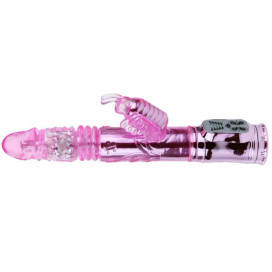 VIBRATEUR RECHARGEABLE MULTIFONCTION AVEC PAPILLON LAMINANT STIMULANT LE CLIT