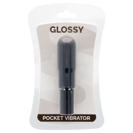 GLOSSY POCKET VIBRATOR BLACK