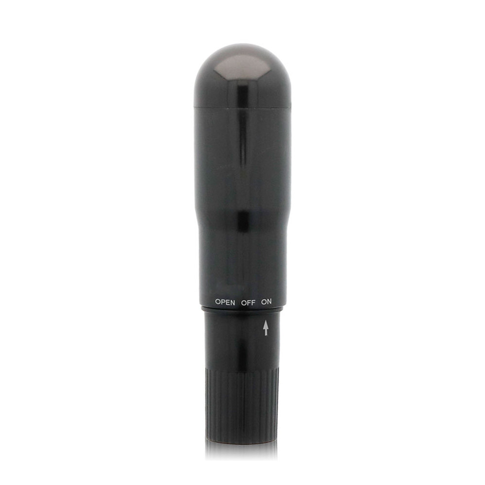 GLOSSY POCKET VIBRATOR BLACK