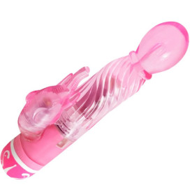 BAILE VIBRATORS MULTISPEED VIBRATOR WITH CLIT STIMULATOR PINK