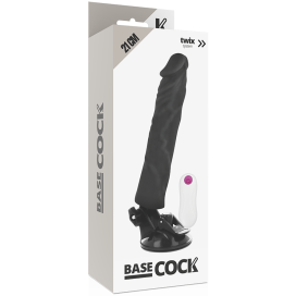 BASECOCK REALISTIC VIBRATOR REMOTE CONTROL BLACK 21 CM