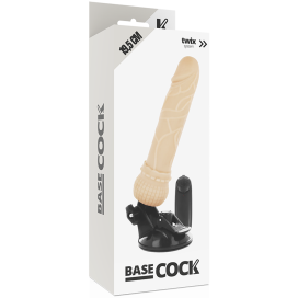 BASECOCK REALISTIC VIBRATOR REMOTE CONTROL FLESH 19.5CM